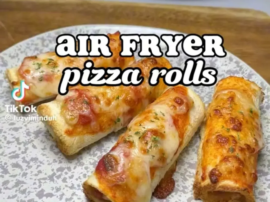 AIR FRYER pizza rolls J TikTok @ luzvimindul, freshly made and ready to serve