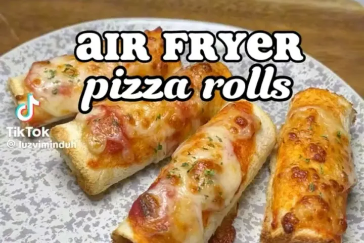 AIR FRYER pizza rolls J TikTok @ luzvimindul, freshly made and ready to serve