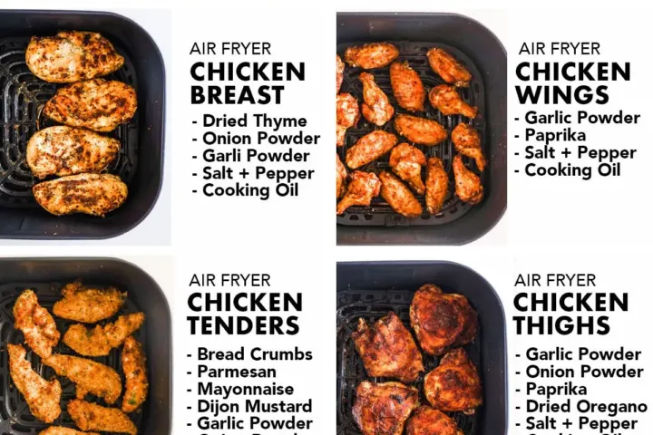6 Best Easy Air Fryer Chicken Recipes, freshly made and ready to serve