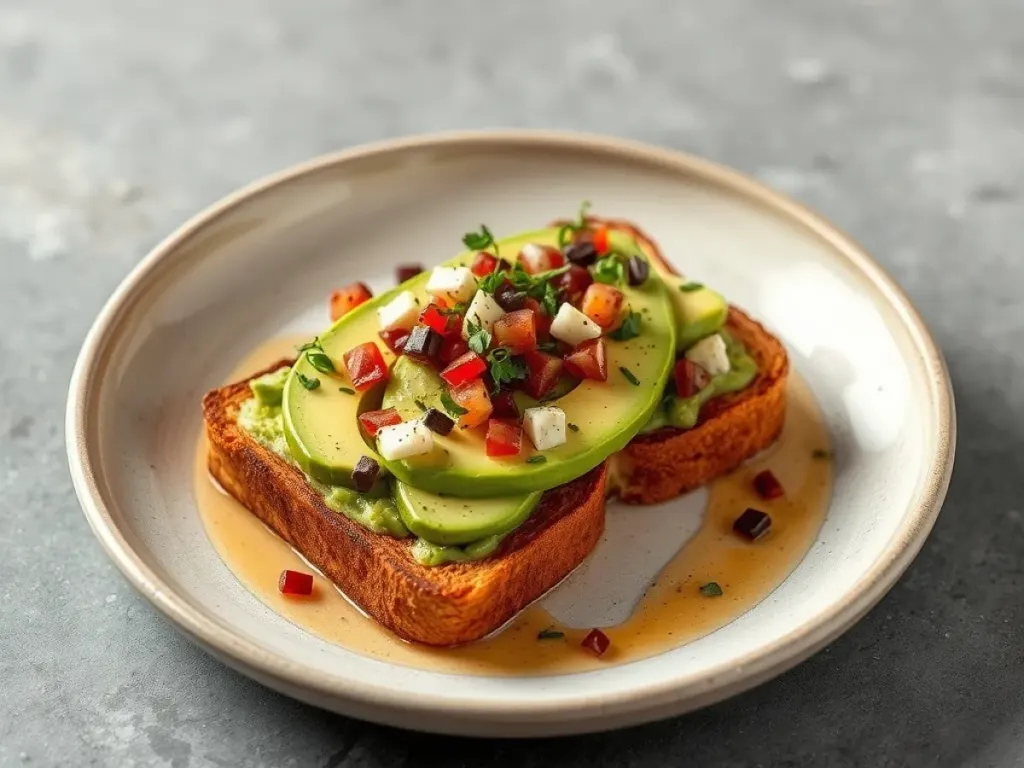 Avocado Toast, freshly made and ready to serve