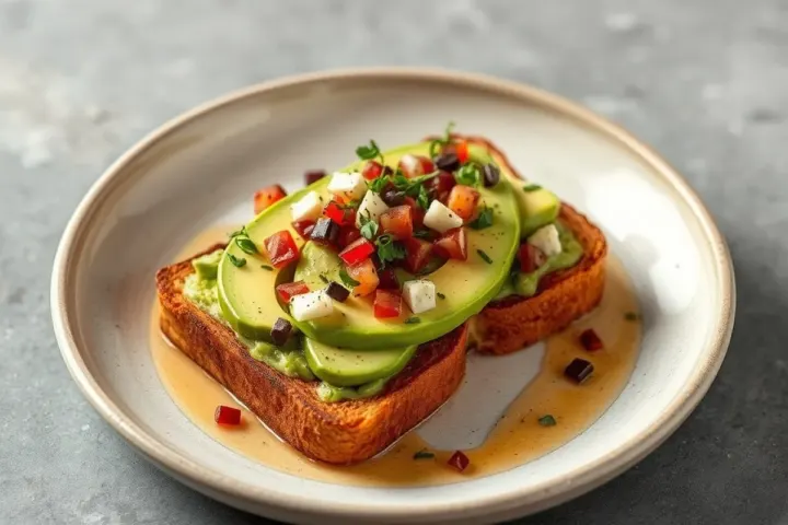 Avocado Toast, freshly made and ready to serve