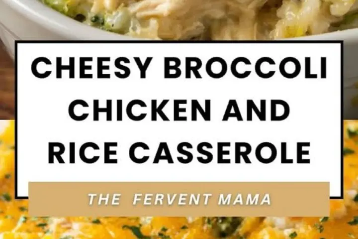 CHEESY BROCCOLI CHICKEN AND RICE CASSEROLE THE FERVENT MAMA, freshly made and ready to serve