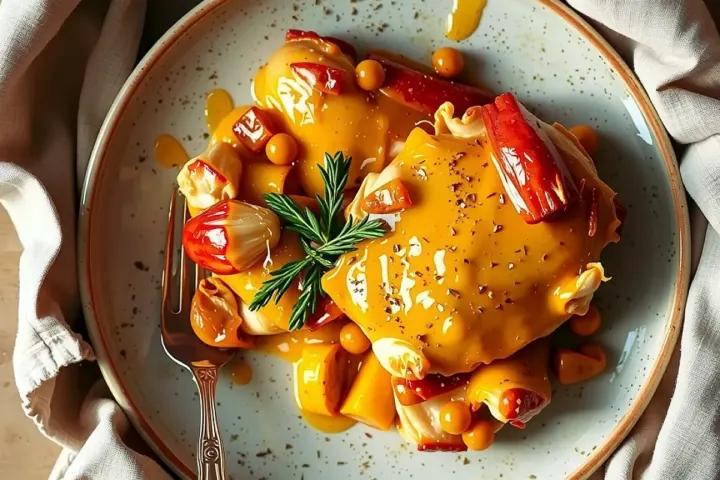 Slow Cooker Chicken, freshly made and ready to serve