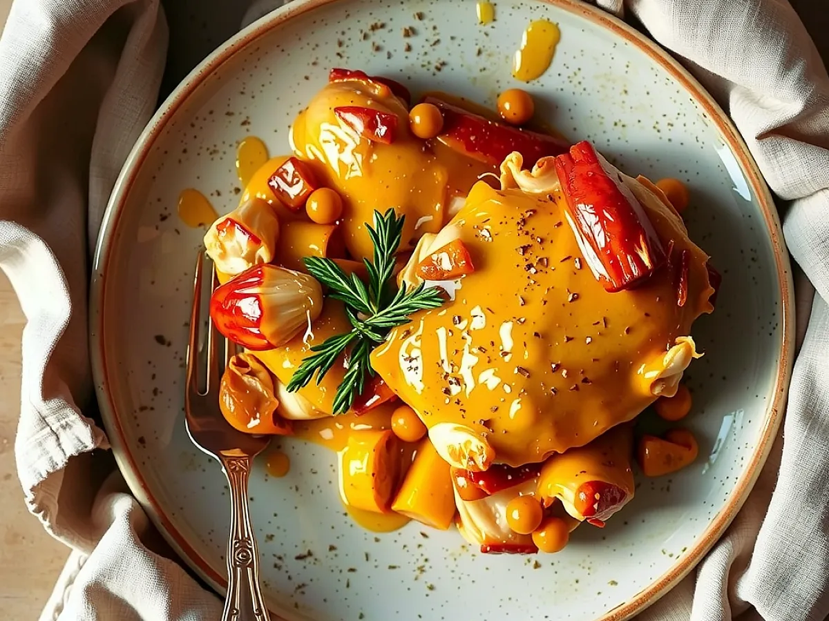 Slow Cooker Chicken, freshly made and ready to serve