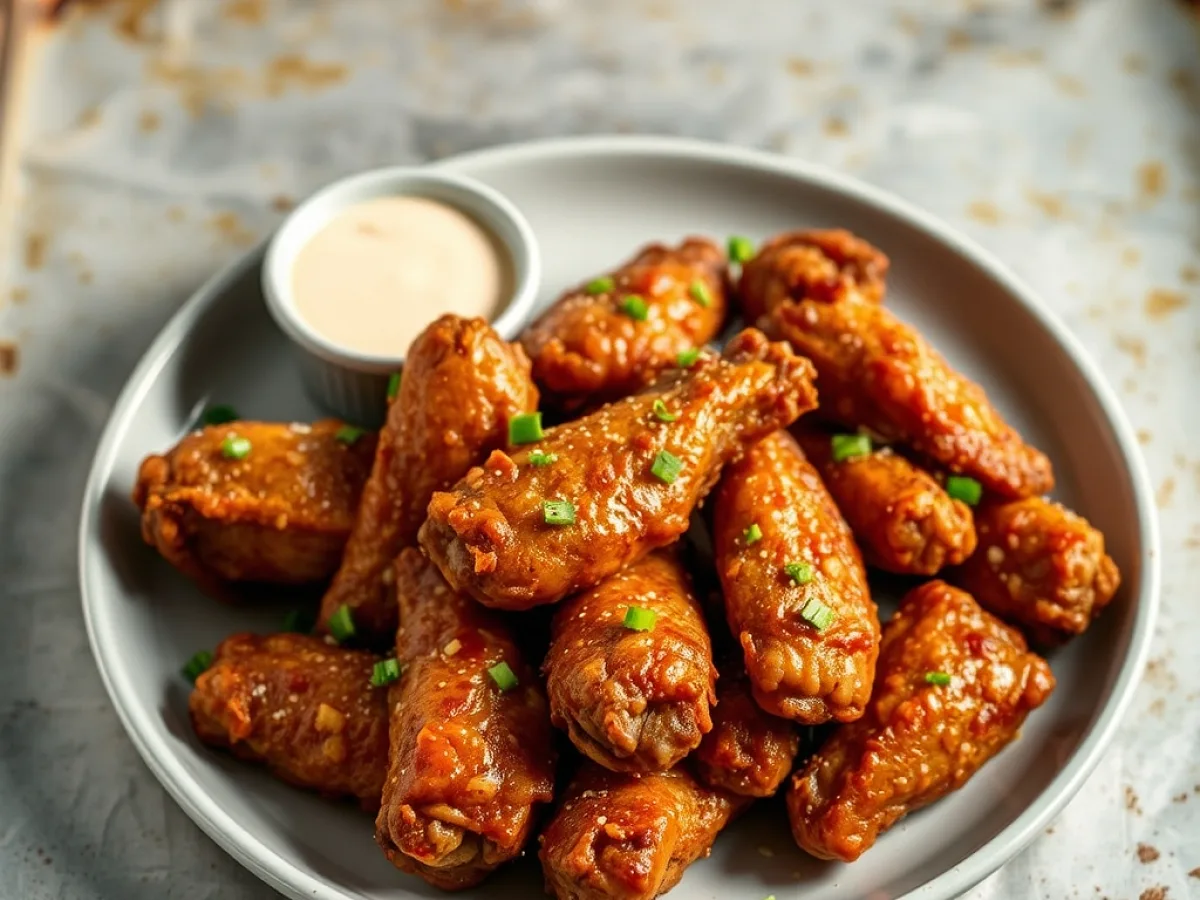 Crispy Wings, freshly made and ready to serve