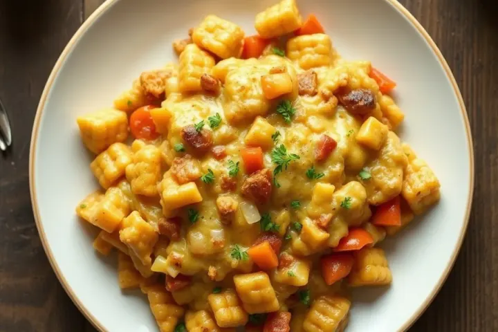 Dolly Parton’s 5-Ingredient Casserole, freshly made and ready to serve