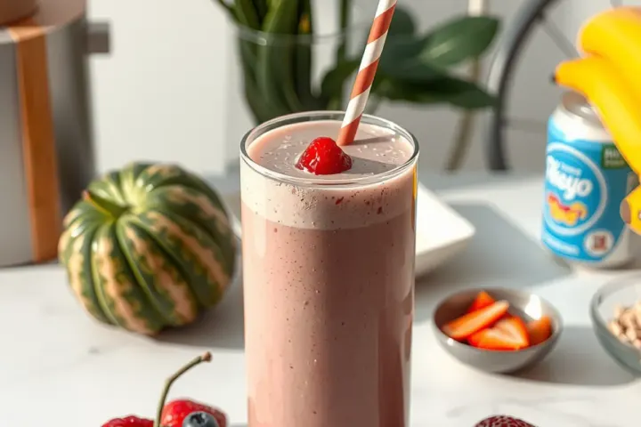 Breakfast Smoothie, freshly made and ready to serve