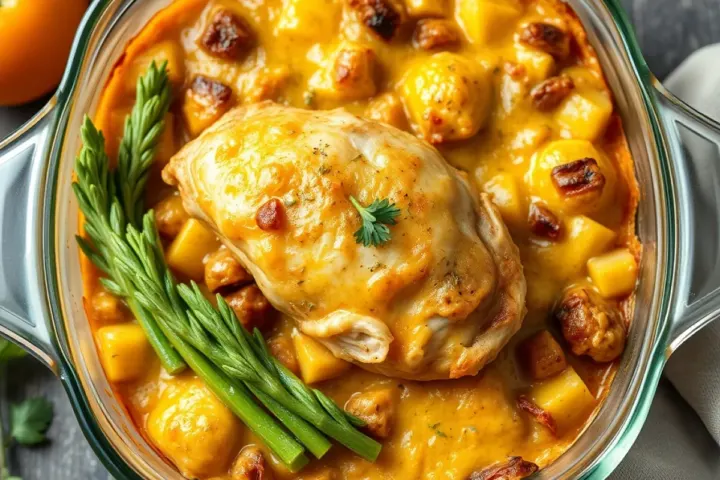 Easy Chicken Bake – One-Pan Crispy Potato Dinner