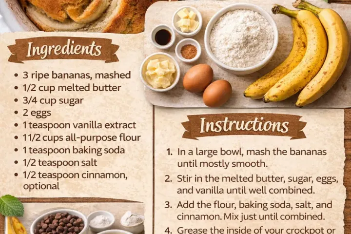 Easy Crockpot Banana Bread – Moist Slow Cooker Treat
