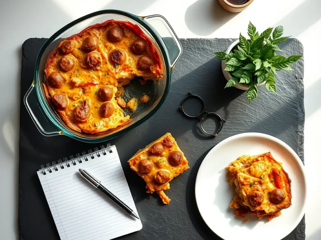 Hearty Casserole, freshly made and ready to serve