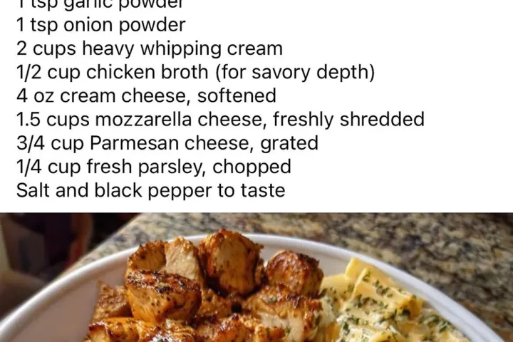 5:28 1 1a 0 Parmesan Chicken Rigatoni with Garlic Herb Mozzarella, freshly made and ready to serve