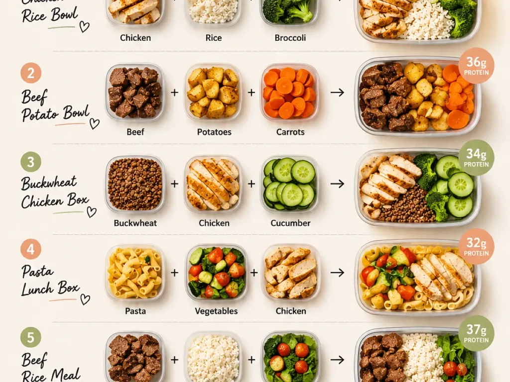 HIGH-PROTEIN WORK LUNCHES Balanced Meal Prep Friendly, freshly made and ready to serve