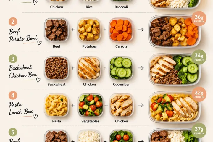 HIGH-PROTEIN WORK LUNCHES Balanced Meal Prep Friendly, freshly made and ready to serve