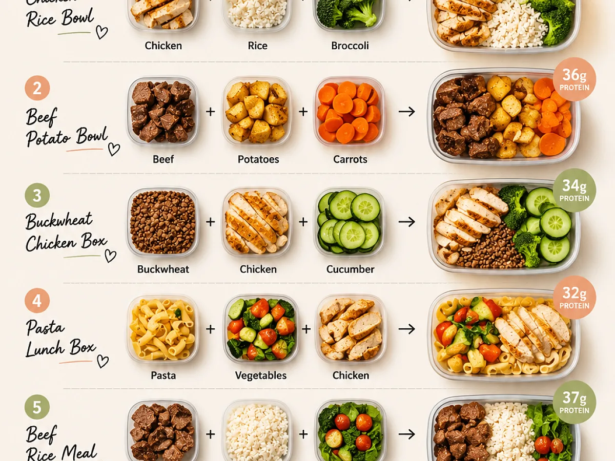 HIGH-PROTEIN WORK LUNCHES Balanced Meal Prep Friendly, freshly made and ready to serve