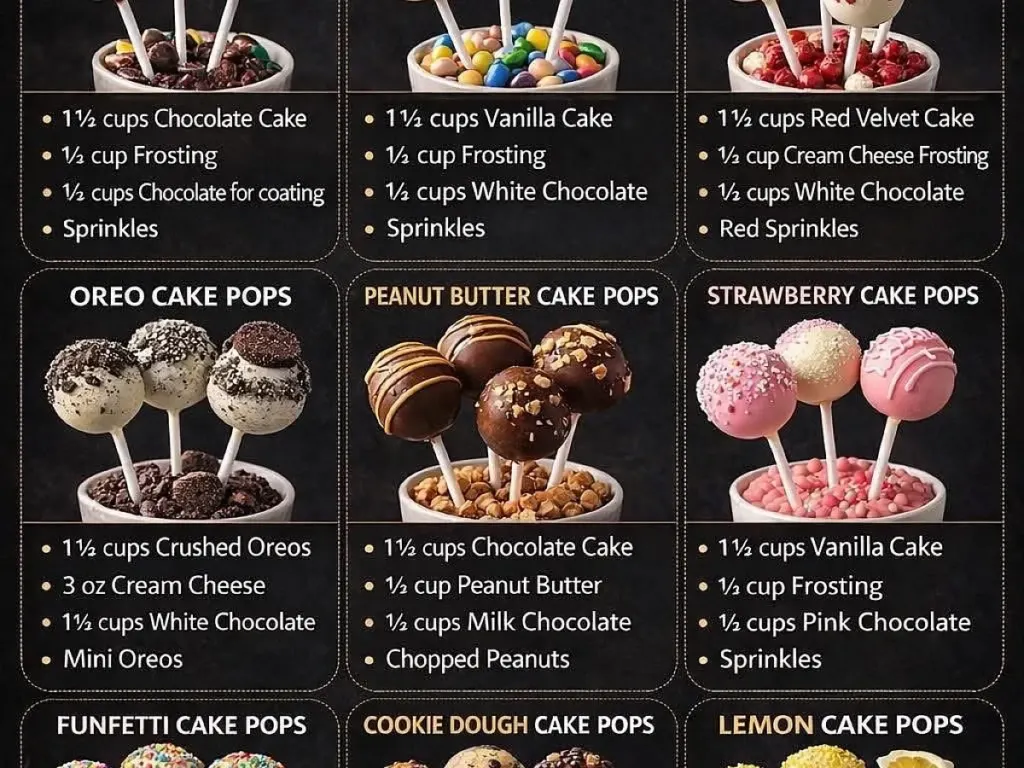Nine homemade cake pops recipe, freshly made and ready to serve