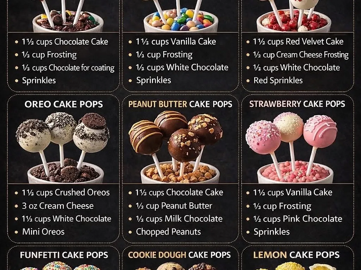 Nine homemade cake pops recipe, freshly made and ready to serve