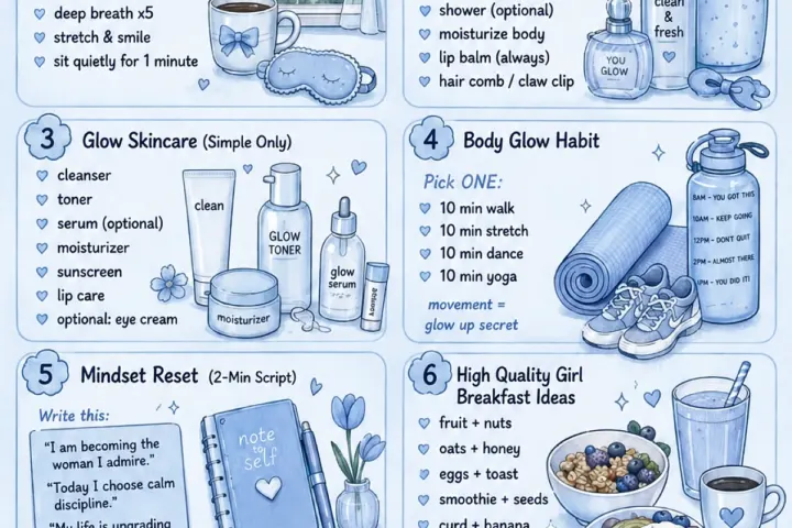 Pretty Girl Morning Routine low maintenance high quality life 1, freshly made and ready to serve