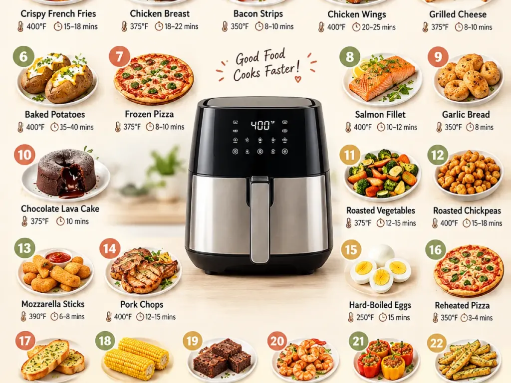 Make mealtime easier with 25 delicious air fryer recipes, freshly made and ready to serve