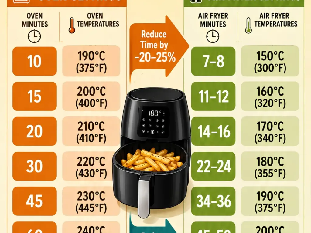 Learn How to convert recipes to an Air Fryer effortlessly, freshly made and ready to serve