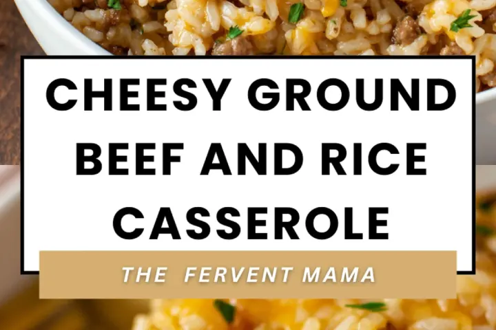 Cheesy Ground Beef and Rice Casserole, freshly made and ready to serve
