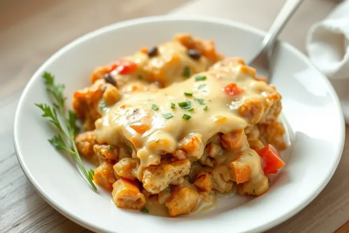 Creamy Bake Casserole, freshly made and ready to serve