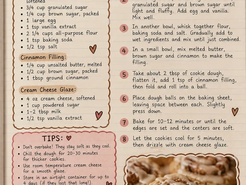 soft & chewy Cinnamon Roll Cookies taste like fall in every, freshly made and ready to serve