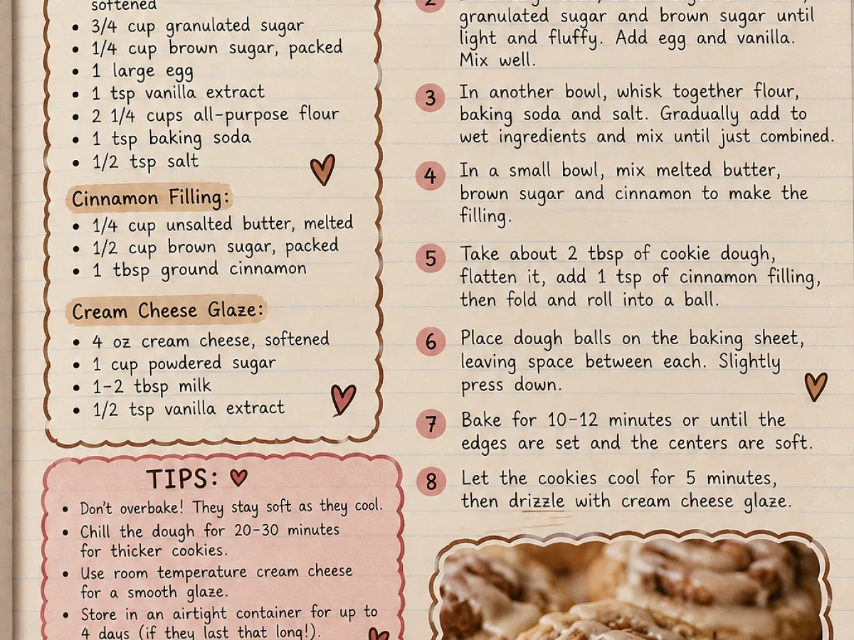 soft & chewy Cinnamon Roll Cookies taste like fall in every, freshly made and ready to serve