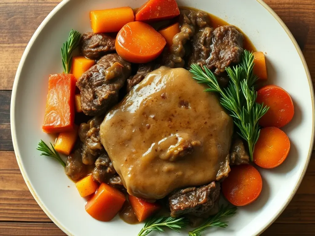 There is nothing more comforting than a big pot roast with hearty, freshly made and ready to serve