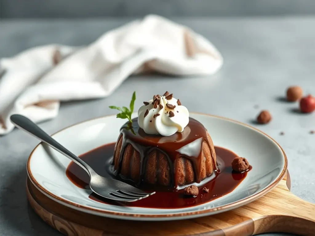 Chocolate Dessert, freshly made and ready to serve