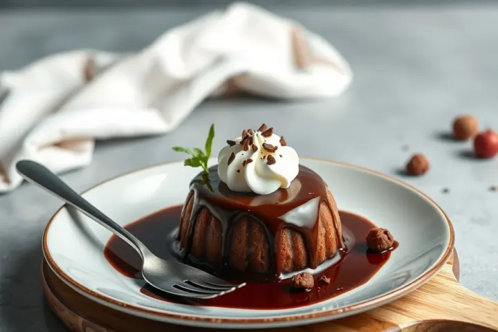 Chocolate Dessert, freshly made and ready to serve